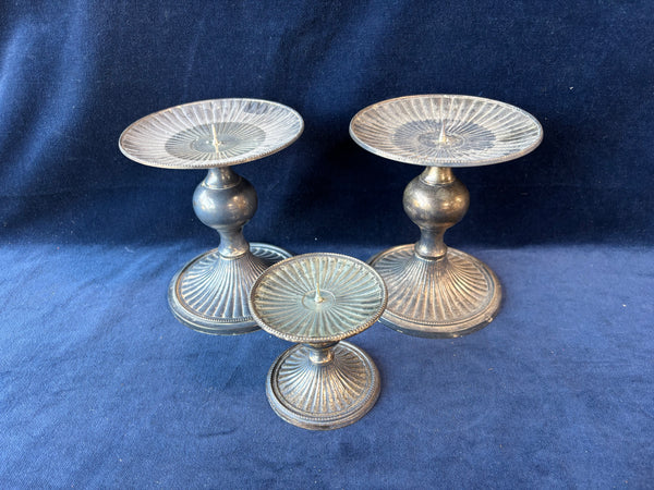Set Of 3 Andrea By Sadek Pillar Candle Holders