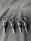 Wine Bottle Stopper 4 Pieces W/ Holder