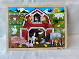 Melissa & Doug Barnyard Buddies 24 Piece Wooden Jigsaw Puzzle Farm Animals