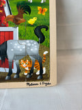 Melissa & Doug Barnyard Buddies 24 Piece Wooden Jigsaw Puzzle Farm Animals