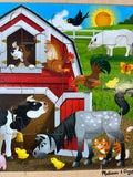 Melissa & Doug Barnyard Buddies 24 Piece Wooden Jigsaw Puzzle Farm Animals