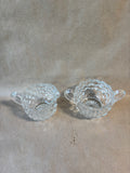 Fostoria American Style Clear Mini Creamer And Open Sugar Bowl Set