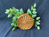 Faux Greenery In Basket W/Handle