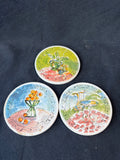 Set Of 3 Ceramic Coasters W/Holder *Read Description*