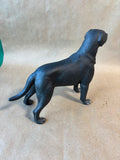 Andrea By Sadek Black Labrador Retriever Dog Porcelain Figurine W/Wooden Stand
