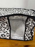 Set Of 3 White/Black Leopard Print Under The Bed Storage