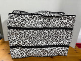 Set Of 3 White/Black Leopard Print Under The Bed Storage