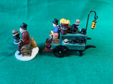 Dept 56 Heritage Village Collection “Chelsea Market Hat Monger & Cart”Set Of Two (G)