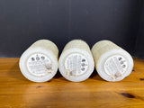 Set Of 3 Pottery Barn Pillar Candles, Unused