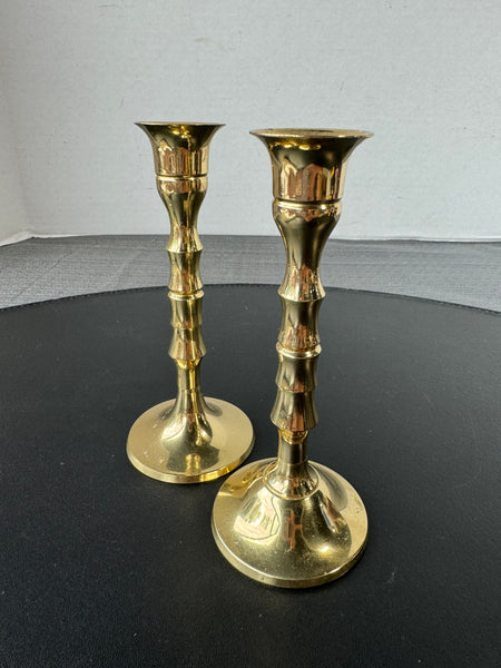Pair of Hampton Brass India Candlesticks