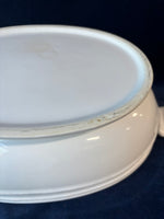 Large White Ceramic Soup Tureen With Ladle