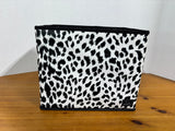 Scout Black/White Leopard Print Storage Cube Bin