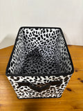 Scout Black/White Leopard Print Storage Cube Bin