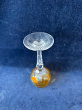 Set Of 6 Amber Yellow Bohemian Crystal Cordial Glasses (2 Sets Available, Priced Individually)
