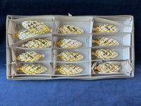 Lot Of Old World Gold Toned Christmas Ornaments