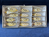 Lot Of Old World Gold Toned Christmas Ornaments