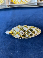 Lot Of Old World Gold Toned Christmas Ornaments