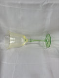 Pair Of Green Stemmed Goblets
