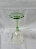 Pair Of Green Stemmed Goblets