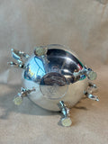 Williamsburg Kirk Stieff Lenox Silver-Plated Footed Two-Handled Bowl W/ Monogram