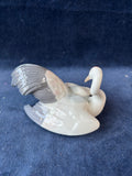 (C) Lladro Nesting Crane #1599 Porcelain Bird Nature Figurine In Original Box