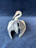 (C) Lladro Nesting Crane #1599 Porcelain Bird Nature Figurine In Original Box