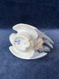 (C) Lladro Nesting Crane #1599 Porcelain Bird Nature Figurine In Original Box