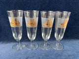 Set Of 4 Culver Barware Ship Champagne Glasses