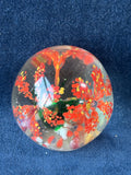 Floral Blown Glass Paper Weight *Read Description*