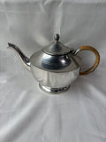 Queen Art Pewter Teapot w/ Lid Wrapped Wicker Handle (B)