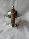 Queen Art Pewter Teapot w/ Lid Wrapped Wicker Handle (B)