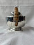 Queen Art Pewter Teapot w/ Lid Wrapped Wicker Handle (B)