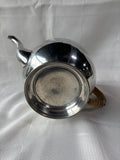 Queen Art Pewter Teapot w/ Lid Wrapped Wicker Handle (B)