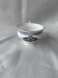 Elizabethan Fine Bone China Blue Floral Gold Rim Footed Tea Cup And Saucer Set