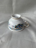 Elizabethan Fine Bone China Blue Floral Gold Rim Footed Tea Cup And Saucer Set