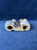 Chinese Shiwan Mudman Glazed Clay Pottery Men Playing Chess