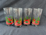 Set Of 4 Christmas Highball Glasses