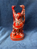 Heavyweight Red Resin Happy Buddha