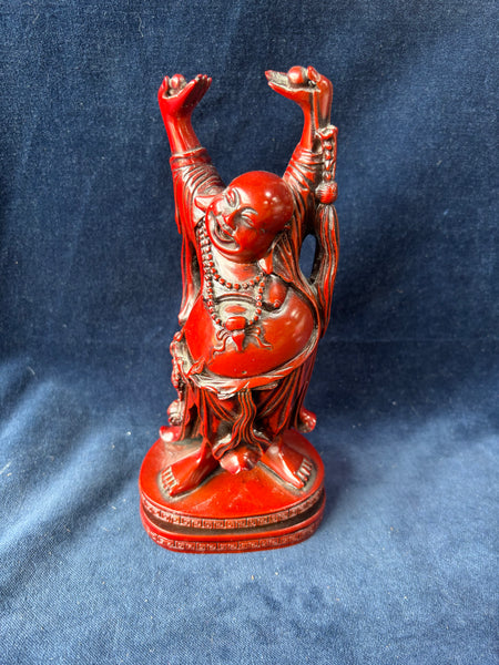 Heavyweight Red Resin Happy Buddha