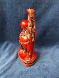 Heavyweight Red Resin Happy Buddha