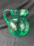 Emerald Green Crackle Plastic Pitcher