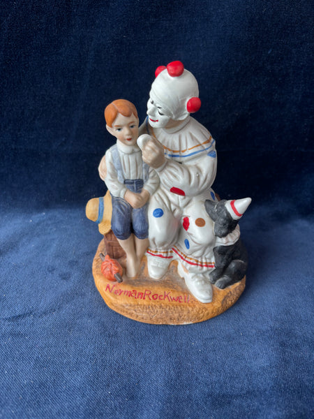 Norman Rockwell "The Runaway" Clown Figurine