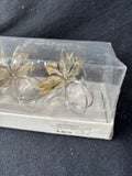 Set Of 4 Dept 56 Poinsettia Napkin Ring And Place-card Holders, Unopened