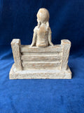 Royal Haeger Pottery Boy Figurine Sitting On Fence *Read Description*