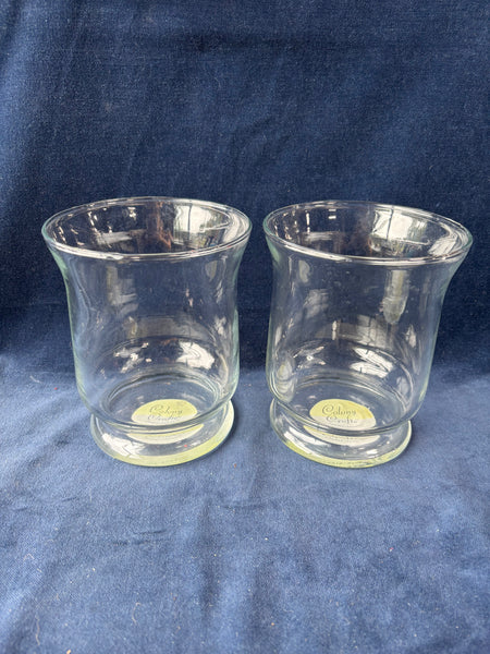Pair Of Colony Crafts Candle Glass