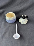 Otagiri Cow Sugar Bowl w/Plastic Spoon