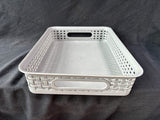 5-Piece Plastic Grey Storage Basket Lot
