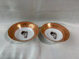 Pair Of Mottahedeh Vista Alegre Historic Natchez Shell Pattern Berry Bowls