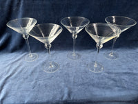 Set Of 5 Martini Glasses
