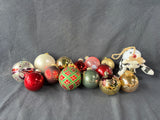 Assorted Bin Of Christmas Ornaments